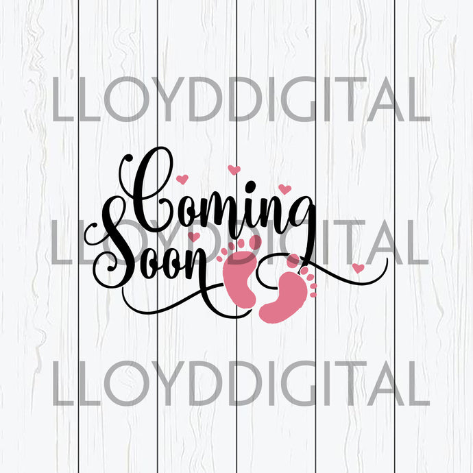 Coming soon baby Hearts svg Pregnancy Announcement SVG, Baby Coming Soon shirt silhouette svg eps png dxf cutting files cameo cricut - BundleofSVG