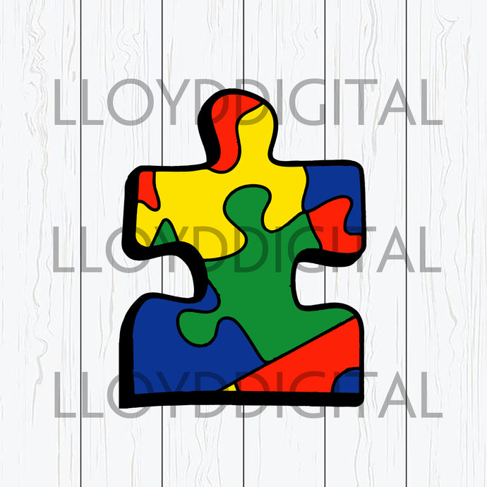 Puzzle Piece Autism svg Autism Awareness shirt svg png jpg dxf eps clipart cutting files silhouette cameo cricut - BundleofSVG