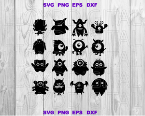 monsters inc silhouette Silly monsters svg Monster svg monsters inc svg print decor party birt
