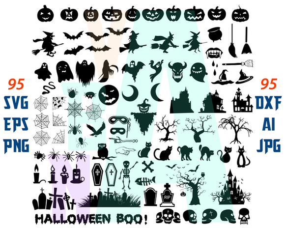 Halloween SVG Halloween Silhouette clipart decoration ornament party shirt svg png dxf eps file cameo cricut