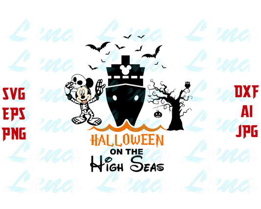 Mickey Halloween on High Seas SVG Halloween on High Seas svg shirt svg png dxf eps file cameo cricut
