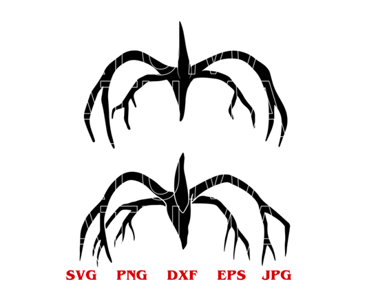 Stranger things Upside Down Monster The Mind Flayer SVG Demogorgon clipart Party svg png dxf eps cutting file for silhouette cameo cricut - BundleofSVG