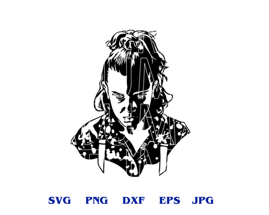 Stranger things Eleven stencil SVG Stranger things clipart shirt Party Gift svg png dxf eps cut file for silhouette ameo cricut