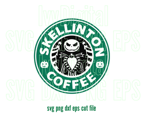 Jack Skellinton Coffee SVG funny t shirt saying shirt funny printable sayings svg eps dxf png cutting files cameo cricut