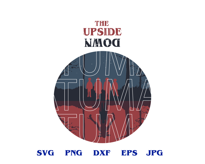 Stranger things The Upside Down SVG Demogorgon clipart shirt Party Gift svg png dxf eps cutting file for silhouette cameo cricut