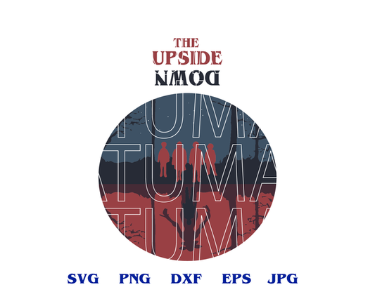 Stranger things The Upside Down SVG Demogorgon clipart shirt Party Gift svg png dxf eps cutting file for silhouette cameo cricut