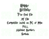 Harry Potter font file .ttf font true type font installable on PC or Mac Font Download Font Cricut