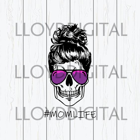Momlife skull skeleton SVG Mother's day Funny Mom Life svg Mommy shirt gifts Party svg eps dxf png cut file silhouette cameo cricut - BundleofSVG