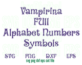 Vampirina Font SVG Vampirina Alphabet SVG Letter Numbers Birthday shirt decor Party Invitation Print svg png dxf cut file silhouette Cricut