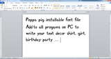 Install Peppa Pig font file .ttf font true type font file installable on PC or Mac cricut font letter decor shirt party birthday invitation