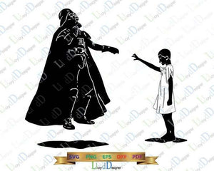 Stranger things Star Wars Eleven and Darth Vader SVG Shirt Stranger things 11 Force Power svg eps png dxf files cameo cricut
