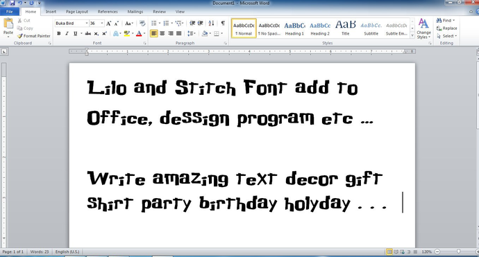 Installable Lilo and Stitch font .ttf file .otf file compatible install on PC or Mac Lilo and Stitch Lettters decor shirt birthday party - BundleofSVG