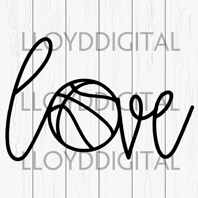 Basketball Love SVG Basketball Mom svg png jpg dxf eps clipart cut files silhouette cameo cricut - BundleofSVG
