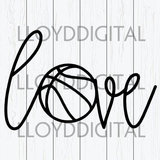 Basketball Love SVG Basketball Mom svg png jpg dxf eps clipart cut files silhouette cameo cricut - BundleofSVG