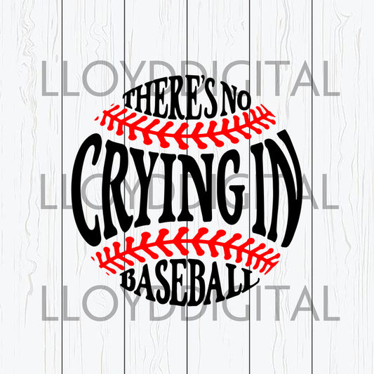 There's No Crying In Baseball svg Softball Baseball Heart shirt svg png jpg dxf eps clipart cutting file silhouette cameo cricut - BundleofSVG