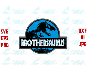Jurassic Brothersaurus SVG Dinosaur Brother t shirt T rex svg eps dxf png cut file download gifts cricut