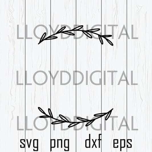 Laurel Wreath Monogram Border svg Circle Monogram Frame svg clipart Decoration shirt Download svg dxf png cut files silhouette cricut - BundleofSVG