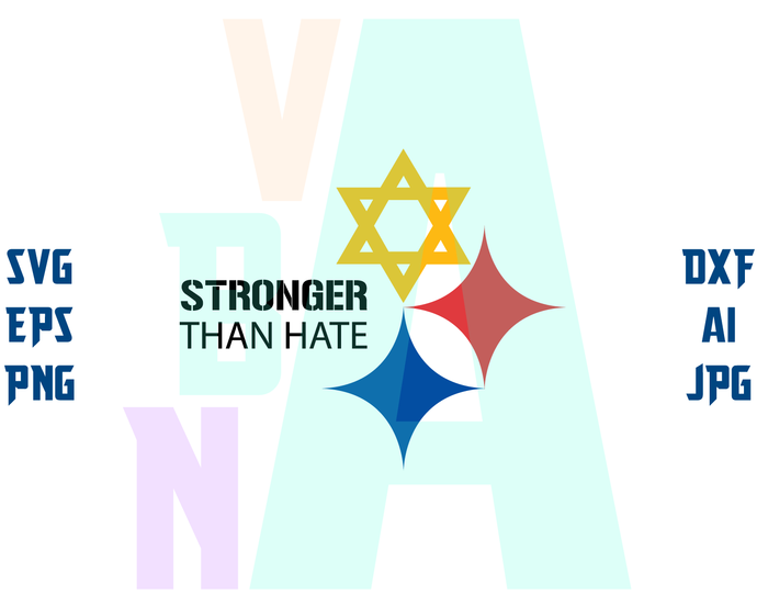 Stronger Than Hate Pittsburgh Steelers SVG Stronger Than Hate Steelers logo T Shirt sign Gifts svg eps dxf png cut files cameo cricut - BundleofSVG