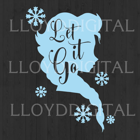 Frozen Svg Frozen Silhouette Elsa svg Let it Go svg Elsa Birthday Png Eps Dxf cutting files cameo cricut - BundleofSVG