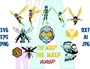 Ant Man The wasp SVG The wasp logo The wasp Helmet Mask Shirt Marvel Superhero The wasp Party svg png dxf eps file silhouette cameo cricut