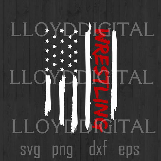 Wrestling american flag Svg USA Flag wrestling svg 4th july distressed flag svg eps png dxf cutting file cameo cricut - BundleofSVG