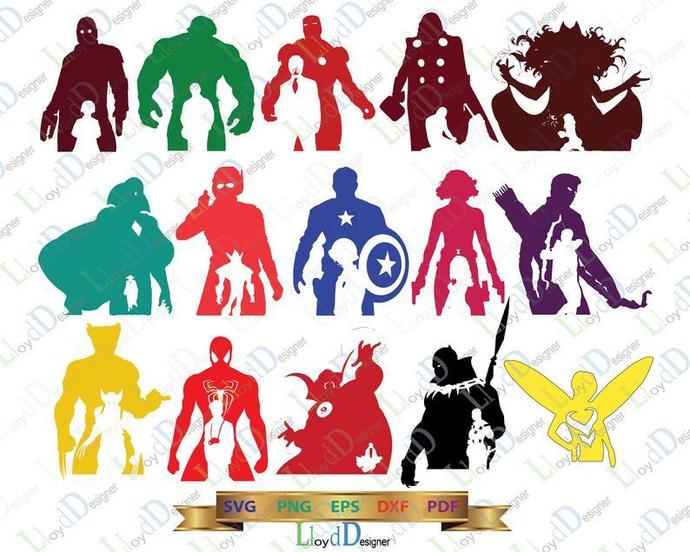 Marvel superhero SVG Avengers Superheroes Sign Avengers svg superhero clipart Shirt Decor Birthday party svg eps dxf png files - BundleofSVG