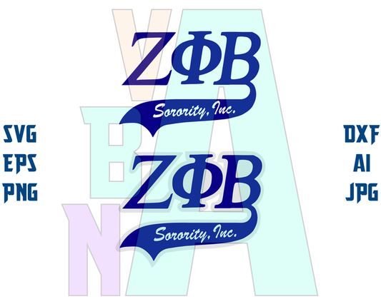 Zeta Phi Beta Sorority svg Zeta Phi Beta Shirt ZPhiB logo sign Z phi B shield vector poster gift party svg eps dxf png file for cameo cricut