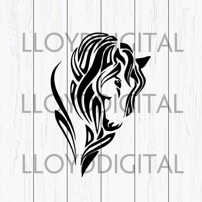 Horse head SVG Horse head Eps Horse head Tattoo Horse head animal silhouette svg eps png dxf cutting files cameo cricut - BundleofSVG