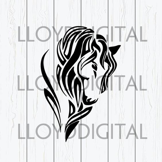 Horse head SVG Horse head Eps Horse head Tattoo Horse head animal silhouette svg eps png dxf cutting files cameo cricut - BundleofSVG