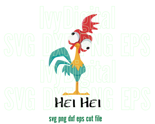 Moana Hei Hei chicken SVG Heihei printable Hei Hei funny shirt silhouette gifts Party svg dxf png cut file cricut