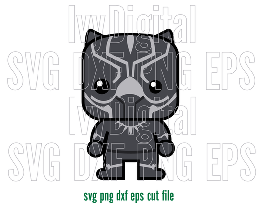 Marvel Cute Black Panther SVG Black Panther Chibi Helmet Mask Sign clipart Silhouette shirt vector party svg eps dxf png files - BundleofSVG