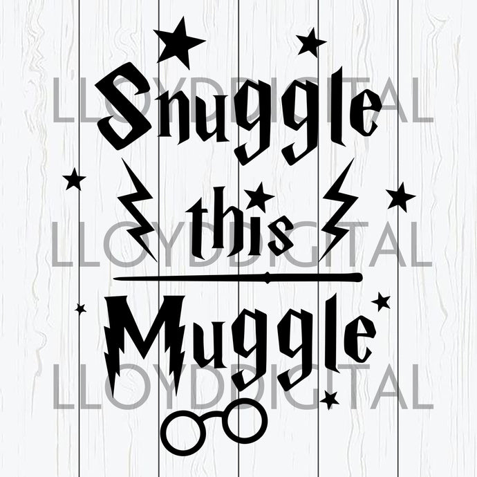 Harry potter Svg Snuggle This Muggle svg Birthday party svg eps png dxf files cameo cricut - BundleofSVG