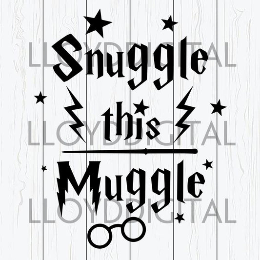 Harry potter Svg Snuggle This Muggle svg Birthday party svg eps png dxf files cameo cricut - BundleofSVG
