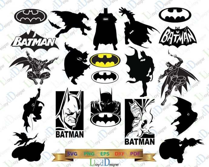 Batman SVG batman logo svg batman Font Alphabet letters batman silhouette gift ornament poster eps jpg svg cut files print Cameo Cricut - BundleofSVG