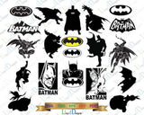 Batman SVG batman logo svg batman Font Alphabet letters batman silhouette gift ornament poster eps jpg svg cut files print Cameo Cricut