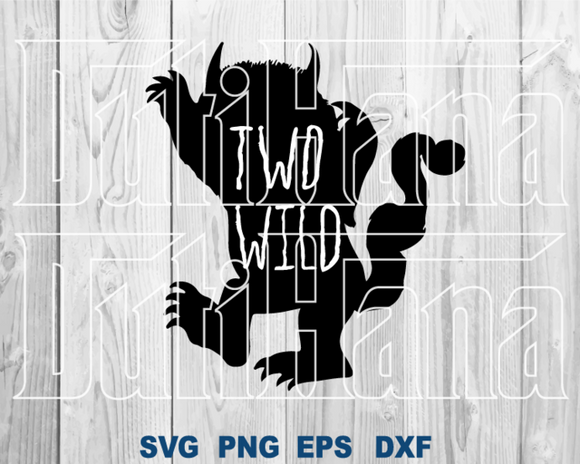 Where The Wild Things Are Wild Two SVG Wild Things Max Monster Silhouette Birthday shirt gift decor party svg png dxf cut files Cameo Circut