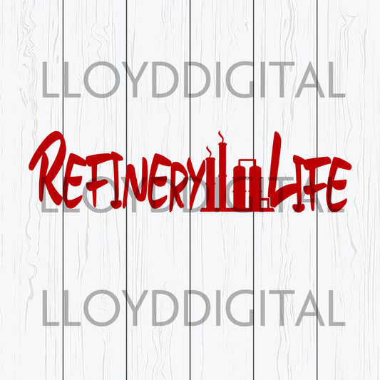 Refinery Life svg Derrick Drill Oil Field Petroleum shirt svg png jpg dxf eps clipart cutting files silhouette cameo cricut - BundleofSVG