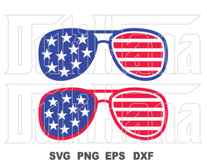 American Flag Glasses SVG US Sunglasses USA Fourth of July Sun glasses July 4th Shirt Blue Lives Matter svg png dxf eps file cameo cricut