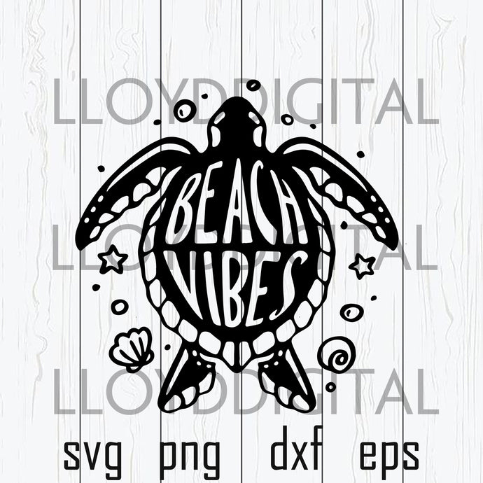 Sea Turtle SVG Tribal Beach SVG, Beach Vibes svg Mandala Zentangle clipart Silhouette Decor svg png dxf vinyl cut file cameo cricut - BundleofSVG