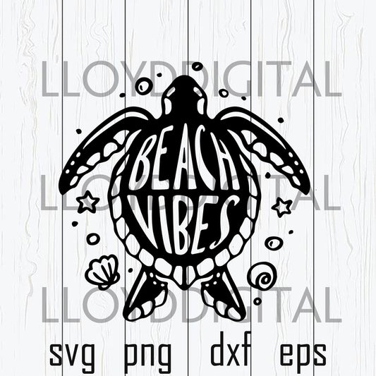 Sea Turtle SVG Tribal Beach SVG, Beach Vibes svg Mandala Zentangle clipart Silhouette Decor svg png dxf vinyl cut file cameo cricut - BundleofSVG