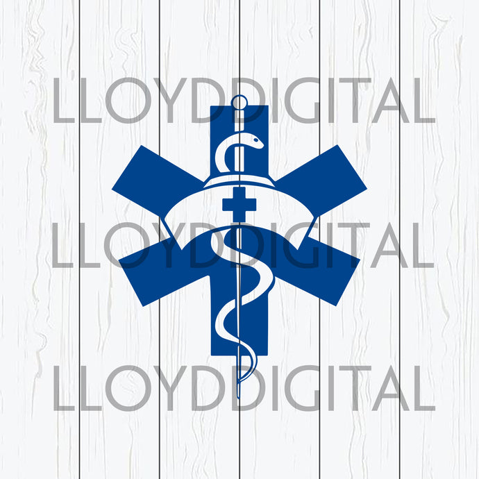 Nursing Symbols with Star of Life and Nurse Cap shirt svg png jpg dxf eps clipart cutting files silhouette cameo cricut - BundleofSVG
