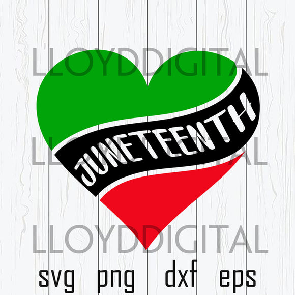 Juneteenth Freedom day svg Black history svg Juneteenth heart svg png jpg dxf eps clipart cutting files silhouette cameo cricut