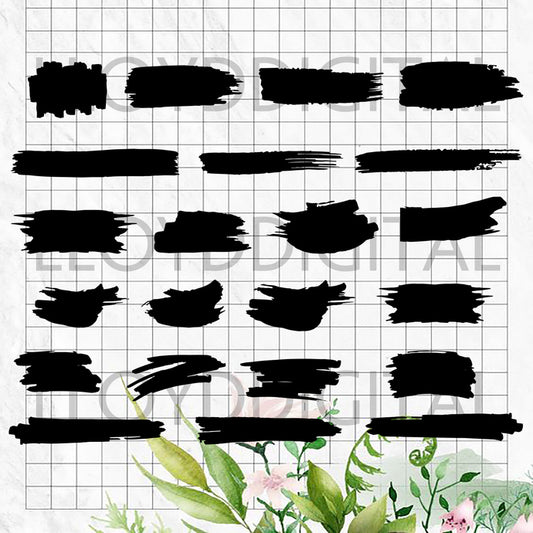 Paint brushes svg Paint splatter stroke Brush Splat Wattercolor shirt svg png jpg dxf eps clipart cutting files silhouette cameo cricut - BundleofSVG