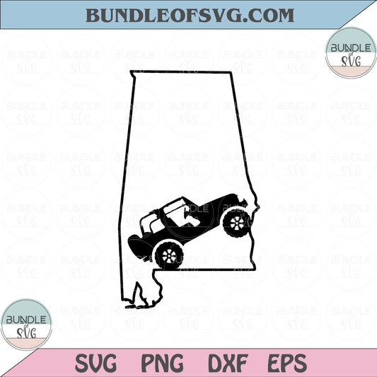 Alabama Jeep svg Alabama State Jeep Svg Jeep Alabama Map Svg Png dxf eps cut files Silhouette Cameo Cricut - BundleofSVG
