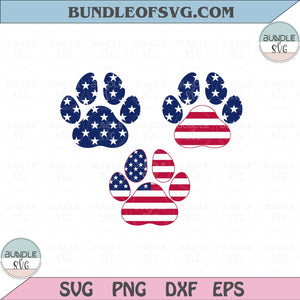 American Flag Dog Paw Svg Paw Flag 4th of July Svg Flag Paw Svg Png Dxf Eps files Cameo Cricut