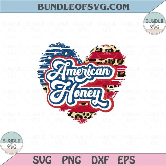 American Honey Png Sublimation Retro 4th of July Png Leopard Flag Svg Dxf Eps files Cameo Cricut - BundleofSVG