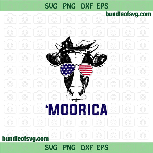 American Flag Sunglasses Cow Moorica svg Flag glasses Cow svg flag bow Cow Patriotic Cow svg png dxf eps files cricut