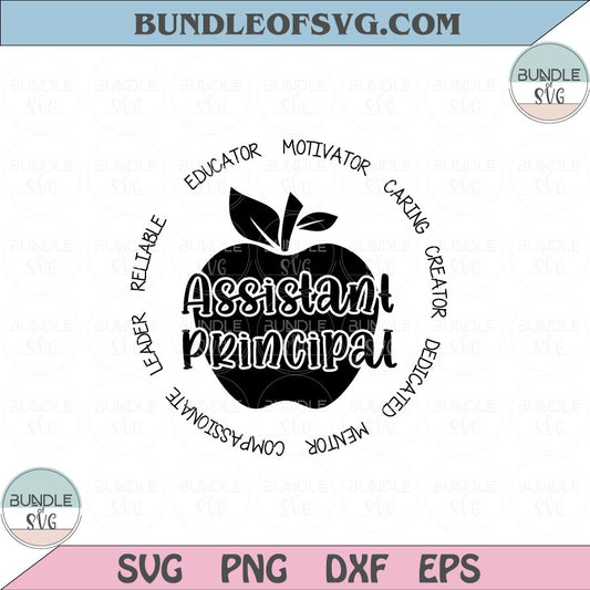 Assistant Principal Svg Back to School Svg Teacher Svg Png Sublimation Dxf Eps files Cameo Cricut