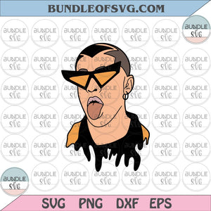 Bad Bunny svg Bad Bunny dxf Bad Bunny with Glasses svg eps png dxf files Cricut