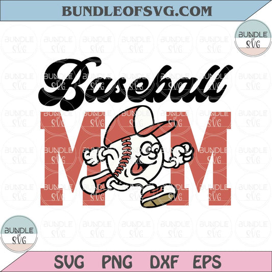 Baseball Mom Svg Retro Baseball Png Sublimation Vintage Baseball Svg Dxf Eps Files